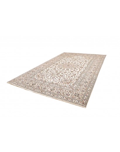 Tappeto Kashan Persia bianco grigio 240x355