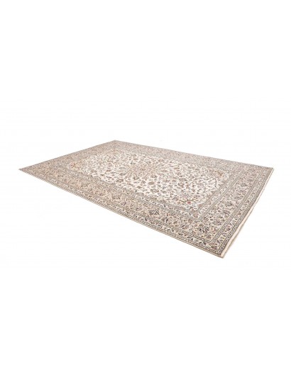 Tappeto Kashan Persia bianco grigio 240x355