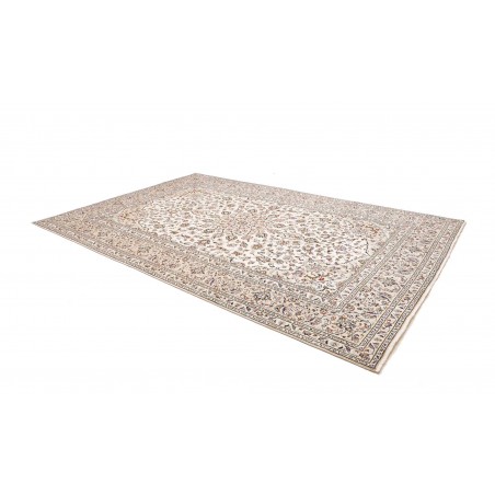 Tappeto Kashan Persia bianco grigio 240x355