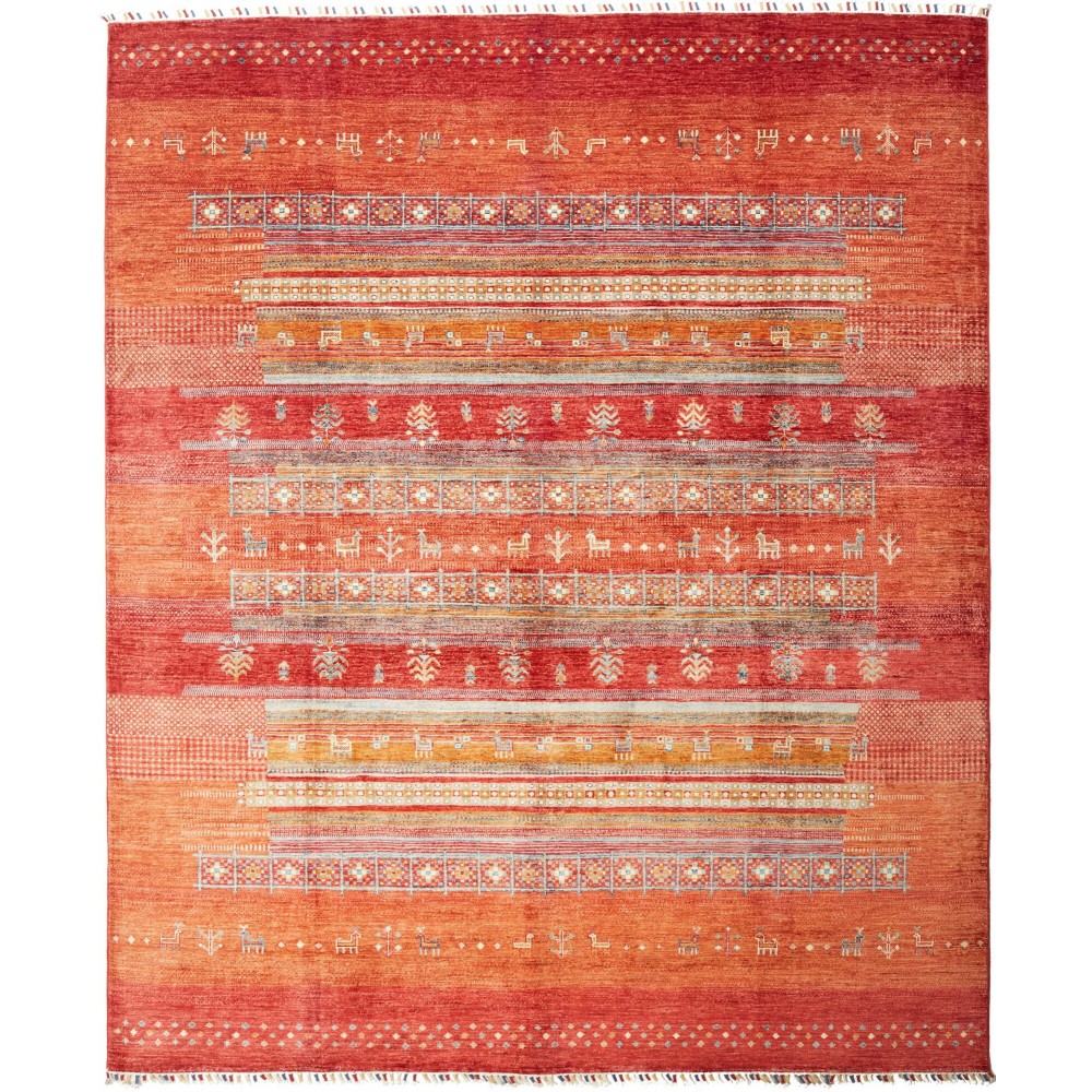 Tappeto Siva Pakistan rosso giallo 250x298 Tappeto Siva Pakistan rosso giallo 250x298