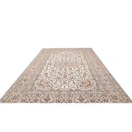 Tappeto Kashan Persia bianco grigio 240x355