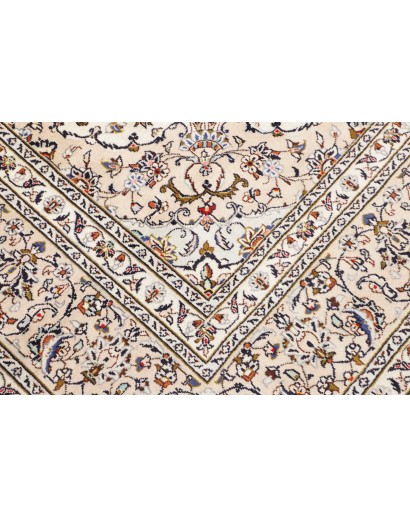 Tappeto Kashan Persia bianco grigio 240x355