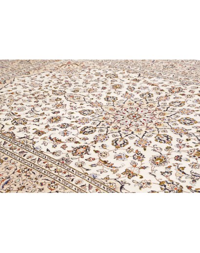 Tappeto Kashan Persia bianco grigio 240x355