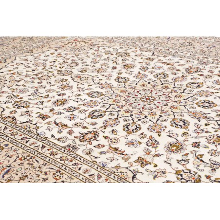 Tappeto Kashan Persia bianco grigio 240x355