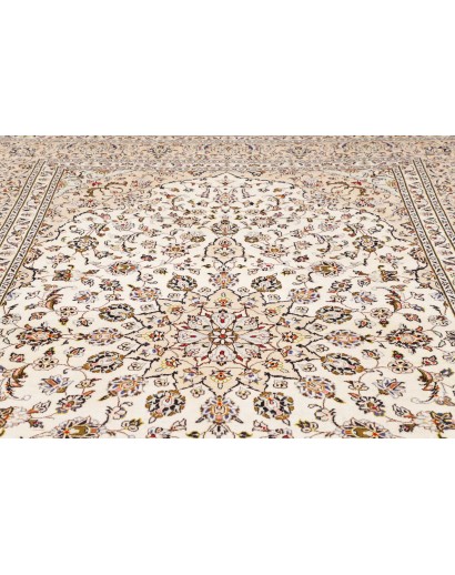 Tappeto Kashan Persia bianco grigio 240x355