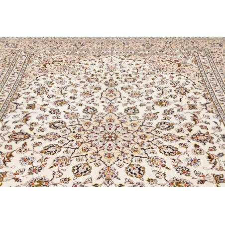 Tappeto Kashan Persia bianco grigio 240x355