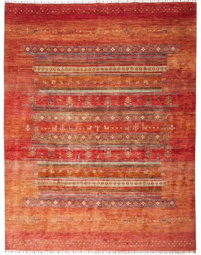 Tappeto Siva Pakistan rosso giallo 240x310
