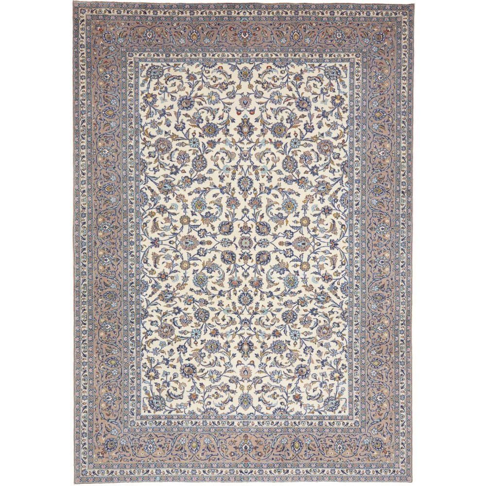 Tappeto Kashan Persia beige grigio 250x356
