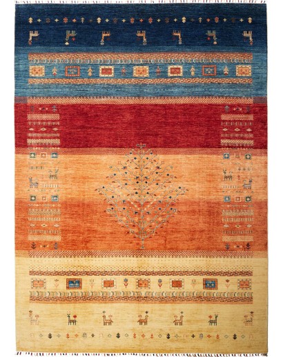 Tappeto Siva Pakistan arancione grigio 254x347