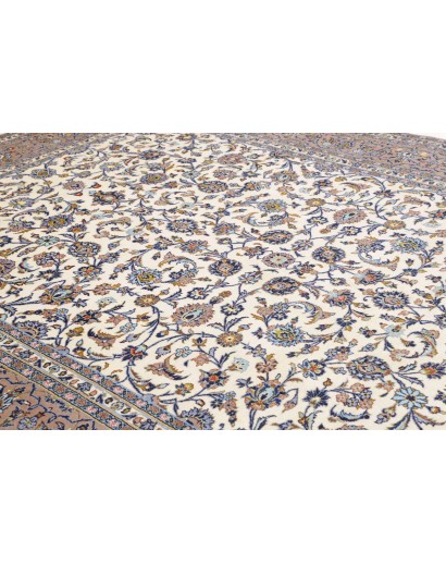 Tappeto Kashan Persia beige grigio 250x356