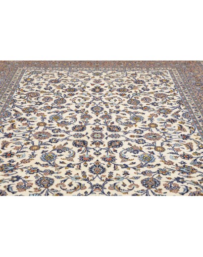 Tappeto Kashan Persia beige grigio 250x356