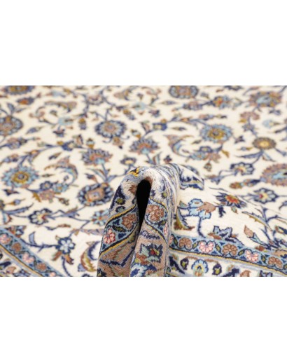 Tappeto Kashan Persia beige grigio 250x356