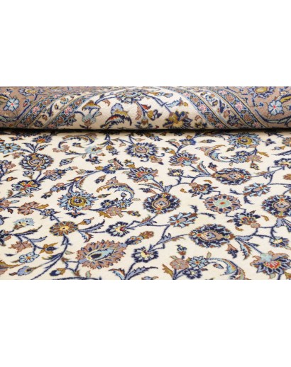 Tappeto Kashan Persia beige grigio 250x356