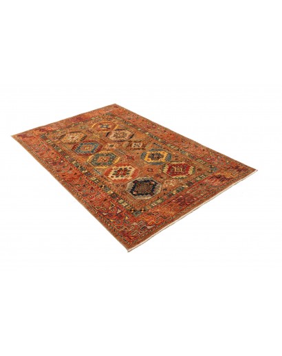 Tappeto Tribal Pakistan rosso grigio 122x190