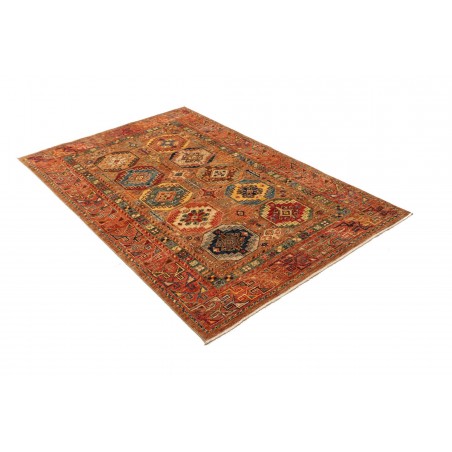 Tappeto Tribal Pakistan rosso grigio 122x190