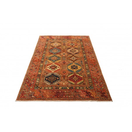 Tappeto Tribal Pakistan rosso grigio 122x190