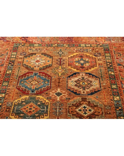 Tappeto Tribal Pakistan rosso grigio 122x190