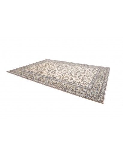 Tappeto Kashan Persia bianco grigio 300x420