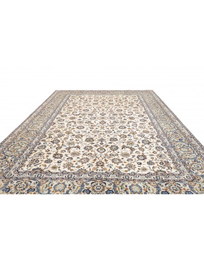 Tappeto Kashan Persia bianco grigio 300x420