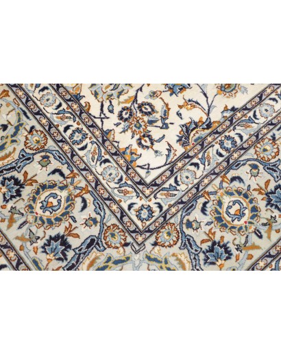 Tappeto Kashan Persia bianco grigio 300x420