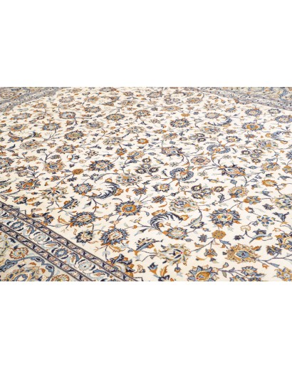 Tappeto Kashan Persia bianco grigio 300x420