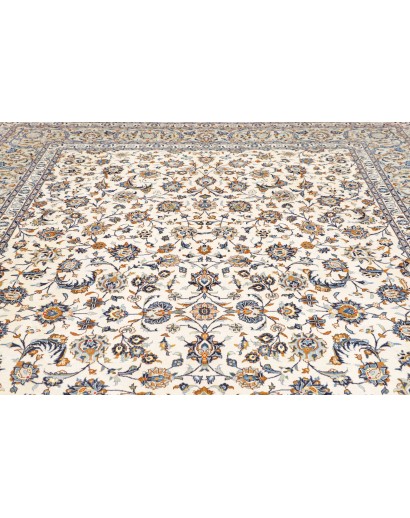 Tappeto Kashan Persia bianco grigio 300x420