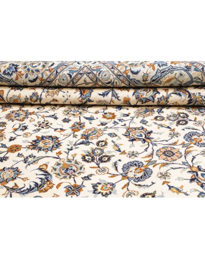 Tappeto Kashan Persia bianco grigio 300x420