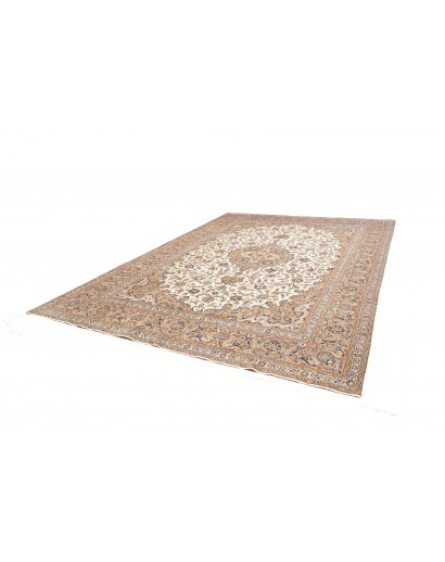 Tappeto Kashan Persia beige grigio 298x400