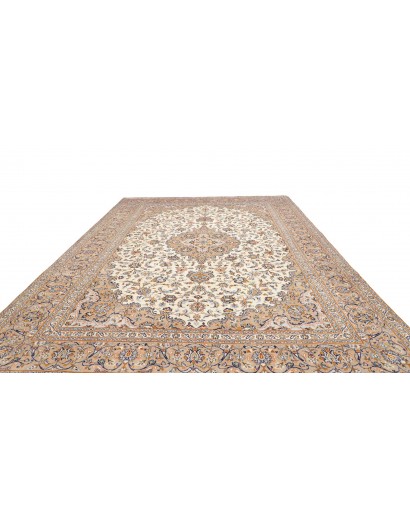 Tappeto Kashan Persia beige grigio 298x400