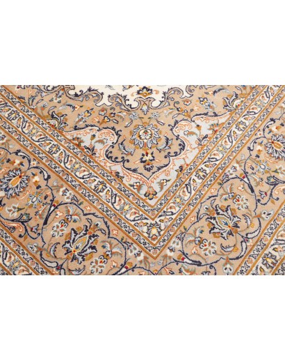 Tappeto Kashan Persia beige grigio 298x400