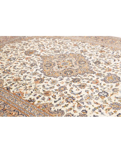 Tappeto Kashan Persia beige grigio 298x400