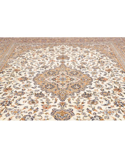 Tappeto Kashan Persia beige grigio 298x400