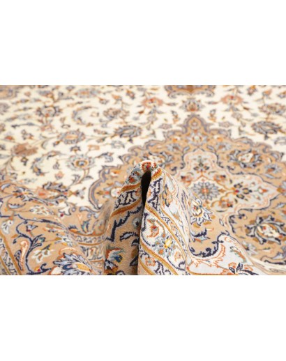 Tappeto Kashan Persia beige grigio 298x400