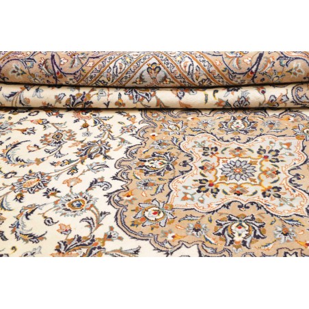 Tappeto Kashan Persia beige grigio 298x400