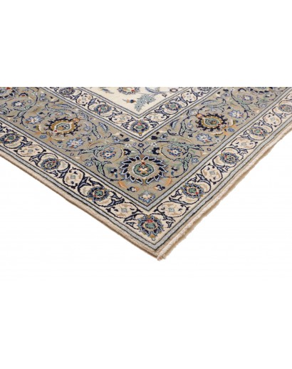 Tappeto Kashan Persia beige grigio 292x388