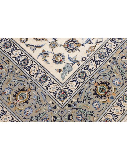 Tappeto Kashan Persia beige grigio 292x388