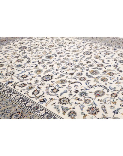 Tappeto Kashan Persia beige grigio 292x388