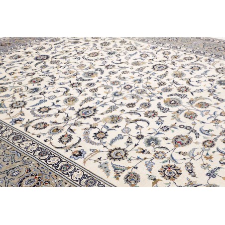 Tappeto Kashan Persia beige grigio 292x388