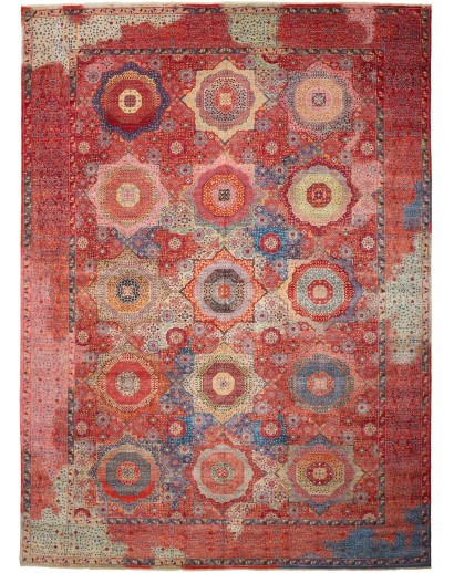Tappeto Mamlouk Pakistan rosso marrone 302x420