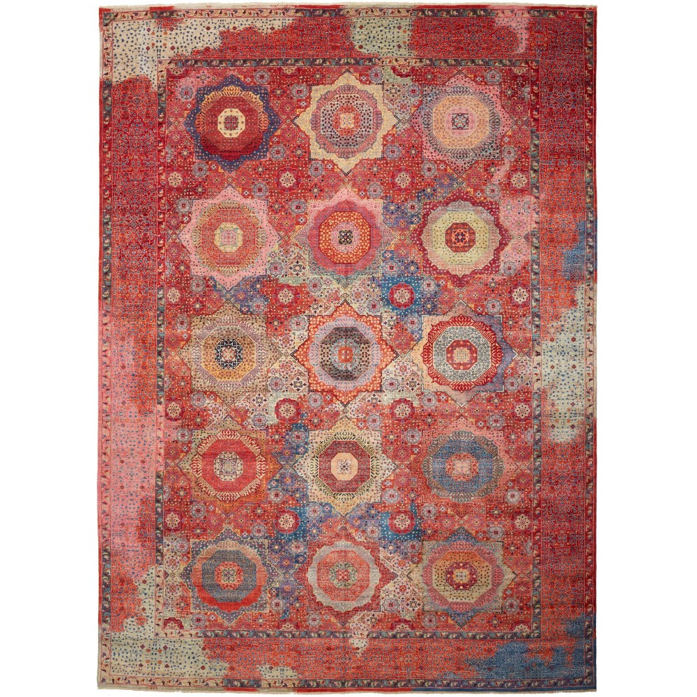 Tappeto Mamlouk Pakistan rosso marrone 302x420