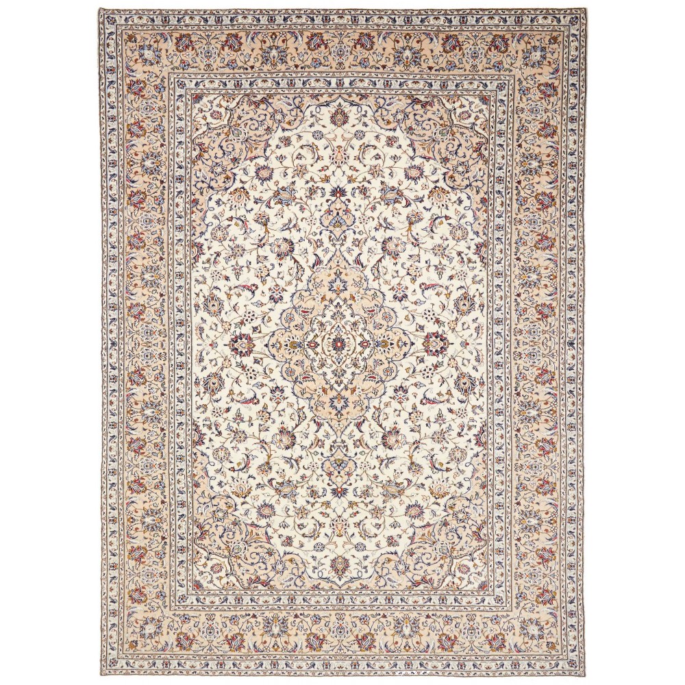 Tappeto Kashan Persia bianco grigio 250x343