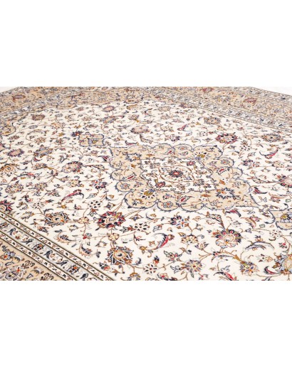 Tappeto Kashan Persia bianco grigio 250x343