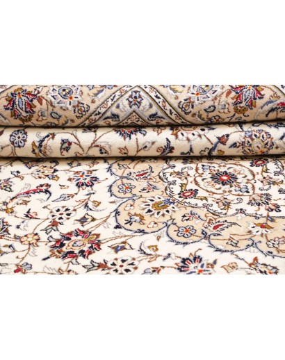 Tappeto Kashan Persia bianco grigio 250x343