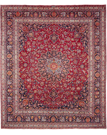 Tappeto Mashad Persia marrone grigio 291x342