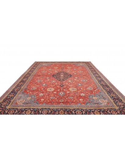 Tappeto Sarough Persia azzurro arancione 290x397