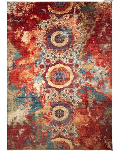 Tappeto Mona Pakistan marrone arancione 300x420