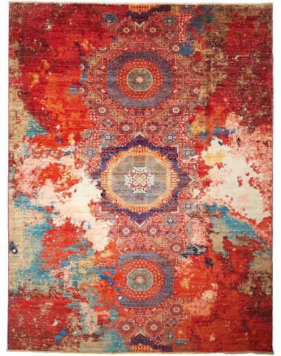 Tappeto Mona Pakistan marrone grigio 275x361