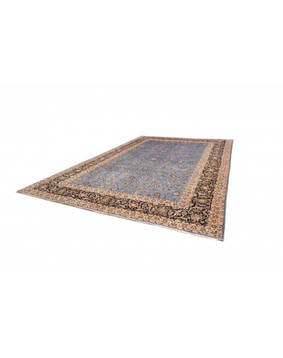 Tappeto Kashan Persia azzurro grigio 307x447