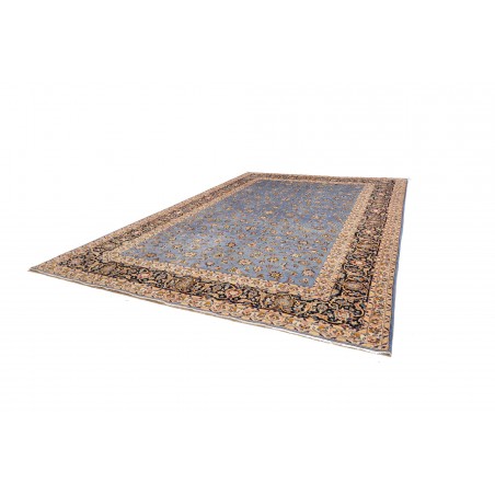 Tappeto Kashan Persia azzurro grigio 307x447