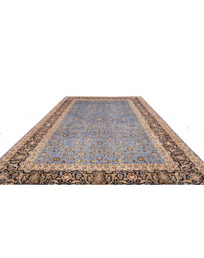 Tappeto Kashan Persia azzurro grigio 307x447